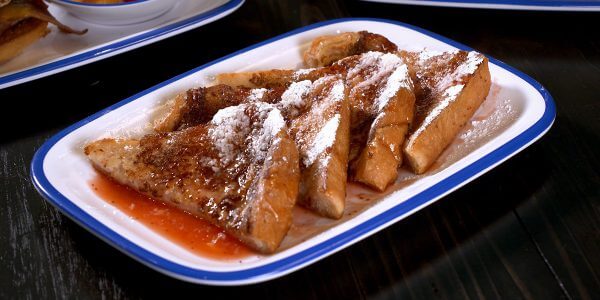 French toast from menu at Lola's restaurant in Tyler Texas